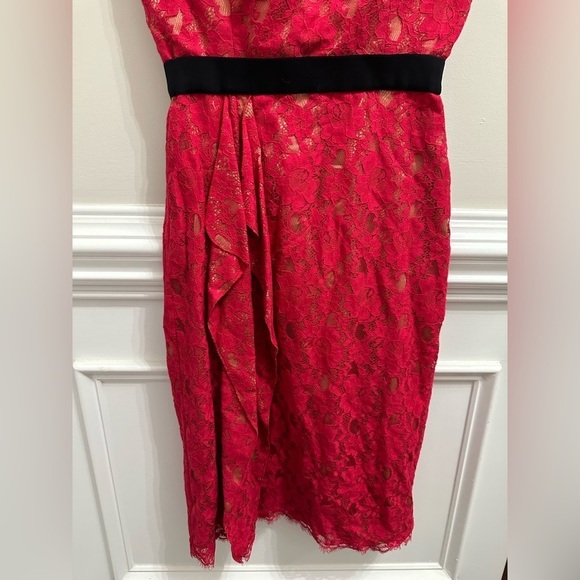 BCBGMaxAzria Alexandra Women’s Rio Red Strapless Lace Dress size 8 NWOT - Picture 6 of 15